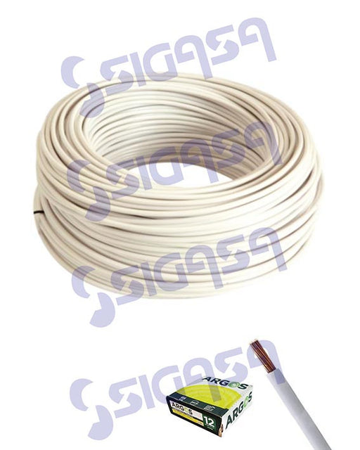 CABLE THW  # 16  ARGOS BLANCO (ROLLO 100mts), ARGOS CONDUCTOR, SIGASA, SIGASA