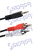 CABLE DE AUDIO 2 RCA A 1 PLUG 3.5 STEREN  255-045, CMP-STEREN, SIGASA, SIGASA