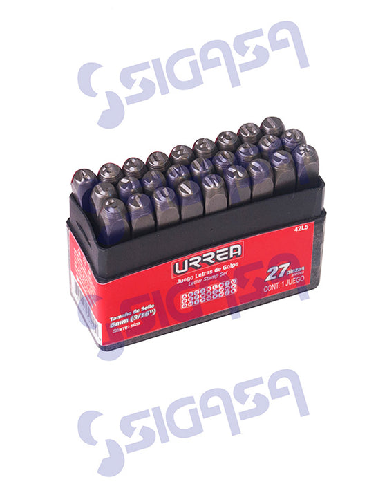 JGO URREA 42L10 LETRAS DE GOLPE 10mm (3/8)