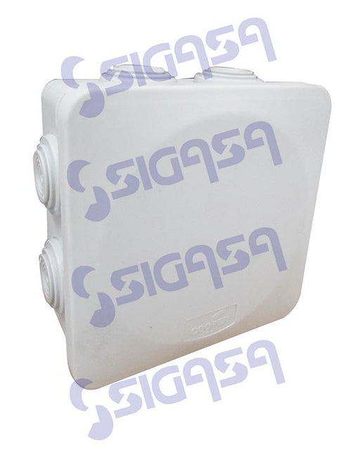 CAJA REGISTRO ESTANCAS CUADRADA 100x100x45/IP55 C/CONOS Y TAPA, PROTEC, SIGASA, SIGASA