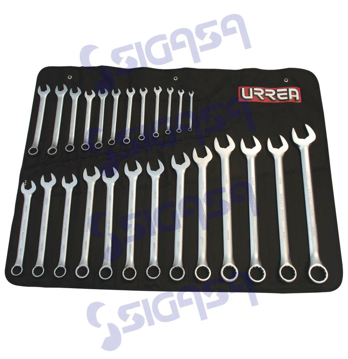 JGO URREA 1200QMA C/25 LLAVE COMBINADAS SATINADAS