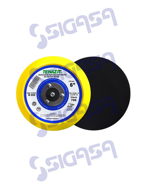 respaldo 799 p/disco lija 6"  c/velcro - SIGASA