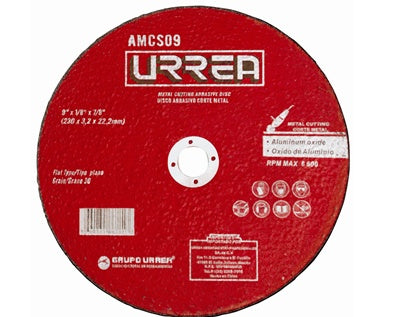 DISCO URREA AMCS09 PLANO 9" CORTE METAL