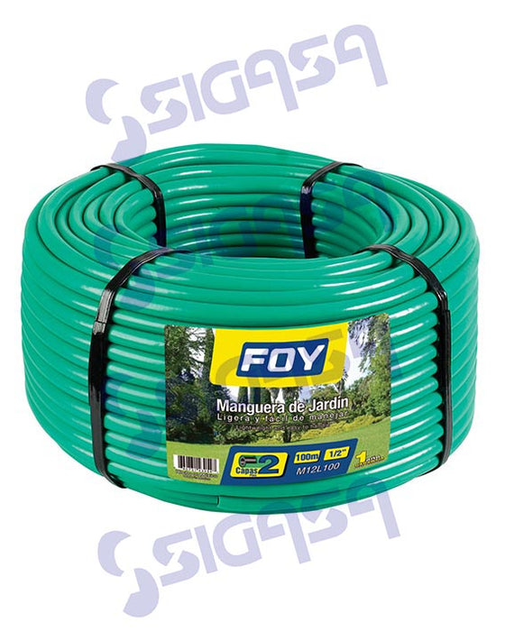 MANGUERA FOY M12L100 1/2x100mt  2 CAPAS