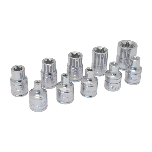 Jgo urrea 5200tx c/10 dados torx hembra de 3/8" - Sigasa