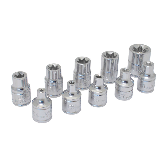 Jgo urrea 5200tx c/10 dados torx hembra de 3/8" - Sigasa