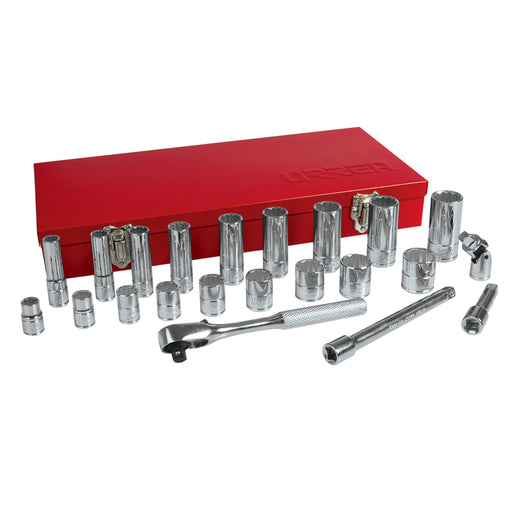 Jgo urrea 52136 dados-accs c/23 pza de 3/8" - Sigasa