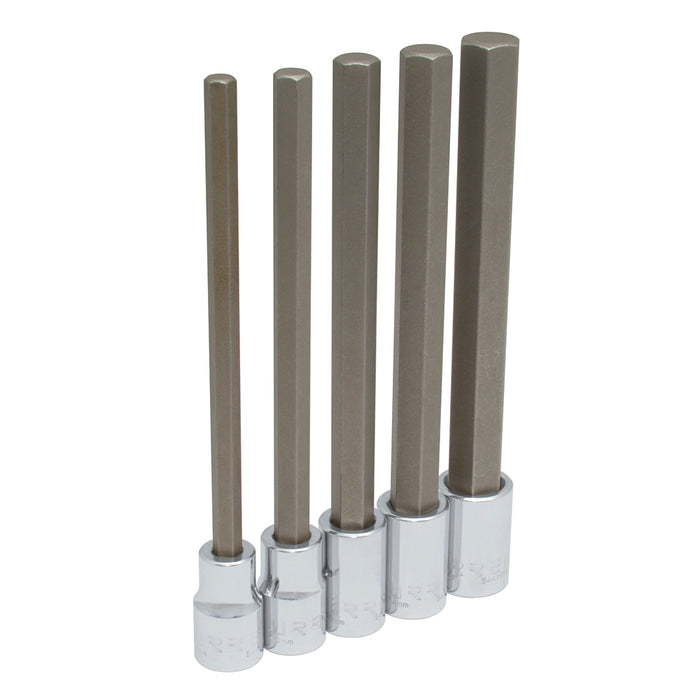 JGO URREA 5441M5L (SP1) C/5 DADOS PTA HEX LARGOSG METRICOS 1/2