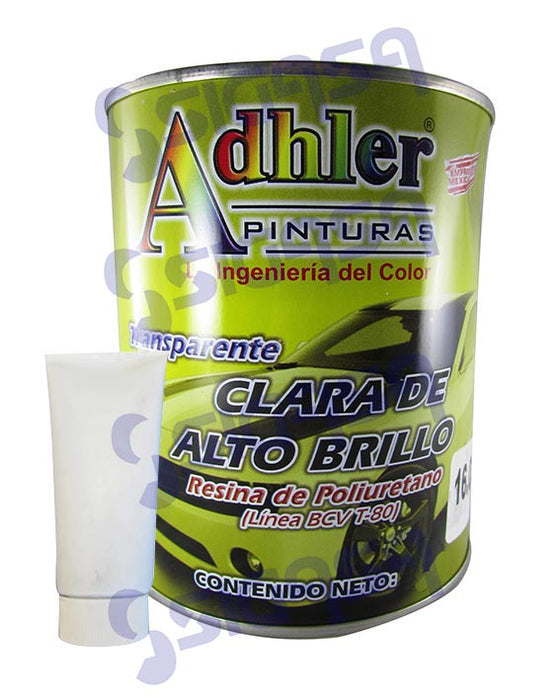 KIT CLARA ALTO BRILLO + CATALIZADOR 1 LT.  ADHLER