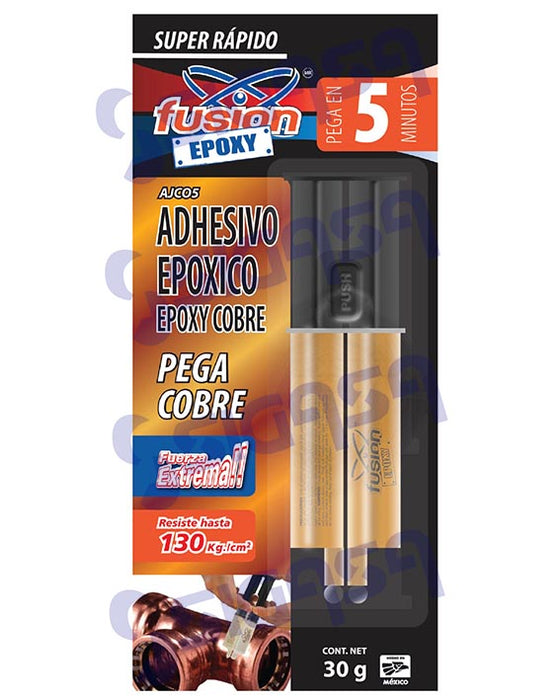 PLASTIACERO FUSION AJCO5 COBRE JERINGA 5 MIN 30gms (SPC-5) (SP36)