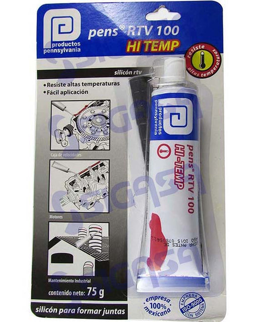 silicon industrial tubo negro 75 grs alta temp.  blister - SIGASA