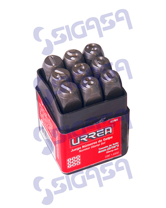 JGO URREA 42N10 NUMEROS DE GOLPE 10mm (3/8)