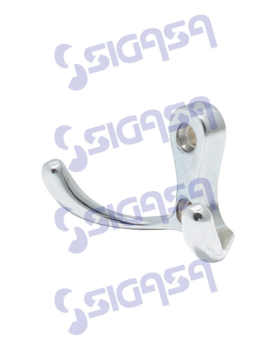 GANCHO LOCK 13PE PERCHERO NIQUEL DOBLE HORIZONTAL