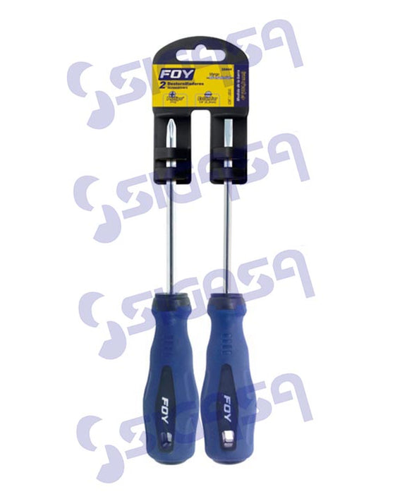 JGO FOY DBP2 C/2 DESARMADORES BIMATERIAL 3/16x4