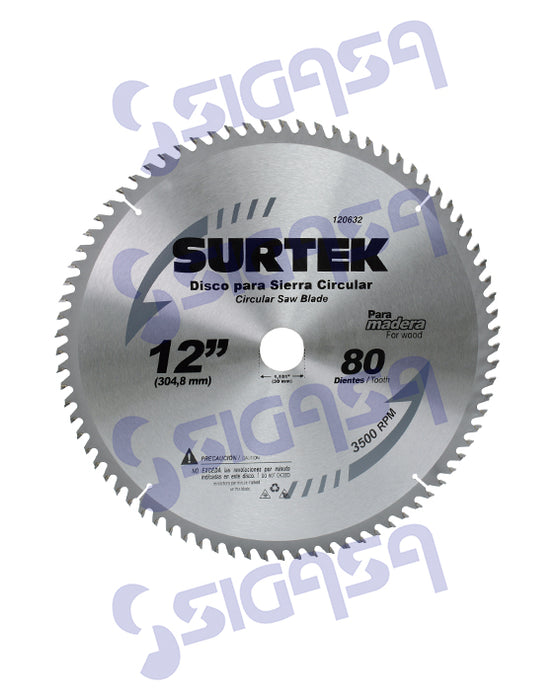 SIERRA CIRCULAR 120633 12" 100 DIENTES SURTEK