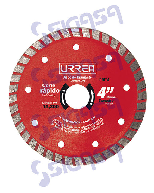 disco urrea ddit45 diamante 4-1/2 turbo - SIGASA