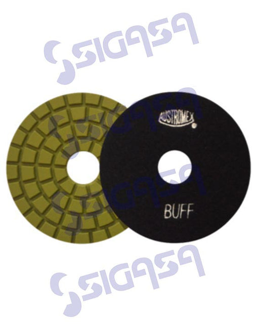 DISCO 2877 DIAMANTADO 4" C/VELCRO BUFF NEGRO EASY CUT*, AUSTROMEX, SIGASA, SIGASA