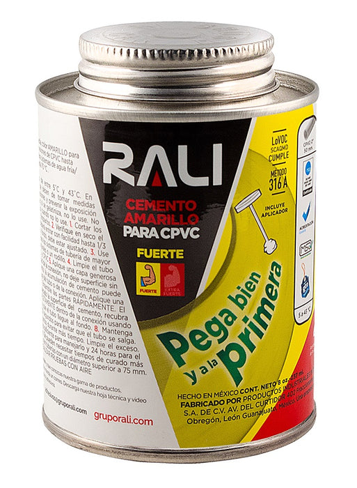 CEMENTO RALI CPVC 237ml AMARILLO LATA 8oz  (24)