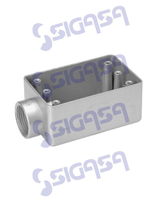 Condulet rectangular fs- 12 1/2 (1 salida) - Sigasa — SIGASA