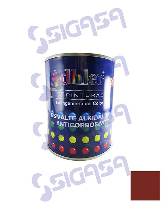 ESMALTE ADHLER ROJO OXIDO   1/4 LT (219)
