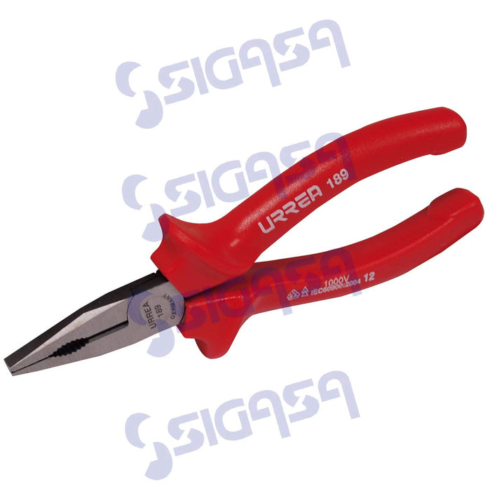 PINZA URREA 189 ELEC SEMI LARGA 6" P/1000VOLTS