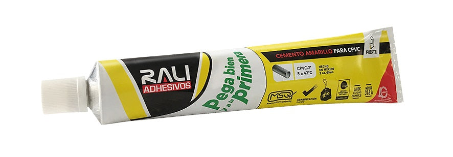 CEMENTO RALI CPVC  60ml AMARILLO TUBO (50)