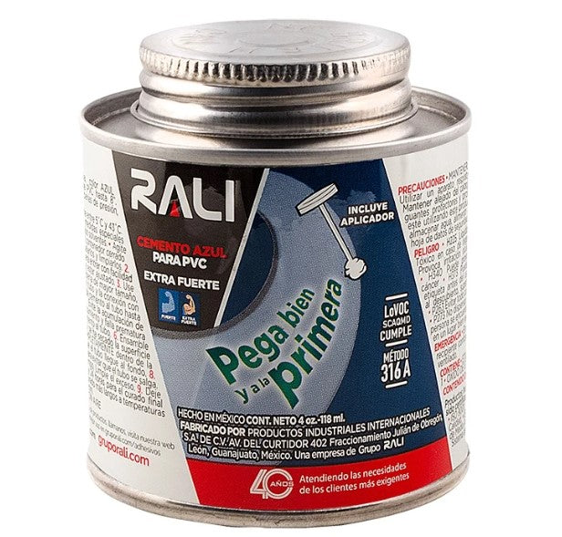 CEMENTO RALI PVC 8" 474ml AZUL EXTRAFUERTE LATA (12) - SIGASA