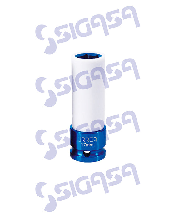 DADO URREA 7317MP IMPACTO LARGO 1/2x17mm PARED DELGADA C/PROT PLAST