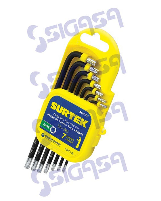 JGO SURTEK ALLFTL7 C/7 LLAVES TORX LARGAS EN "L"