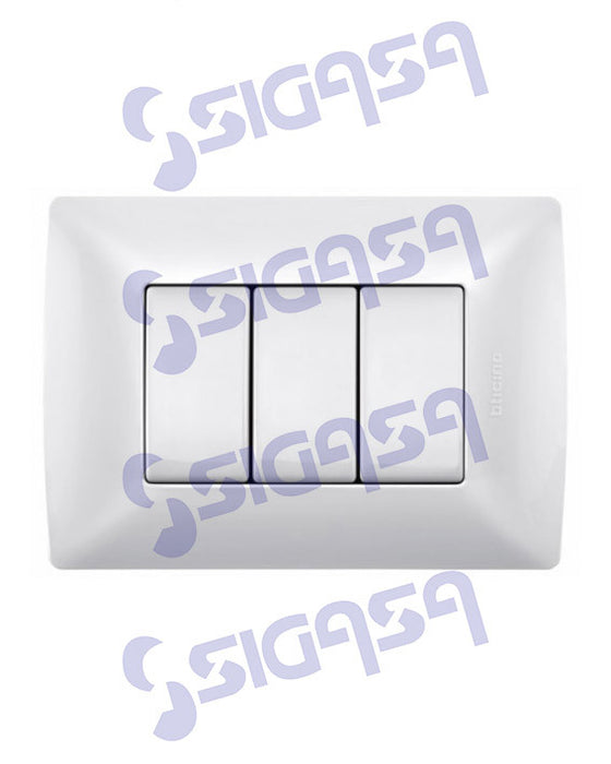 placa quinziã‘o mx qz4803m3bn blanco 3 modulo resina - SIGASA