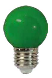 FOCO SAGLITE LED 3w VERDE G45 E26 130V S00591