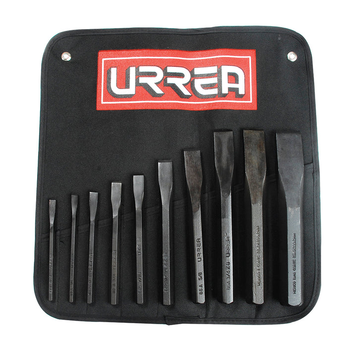 JUEGO URREA 86D (SP1) DE 10 CINCELES 1/4""-1""