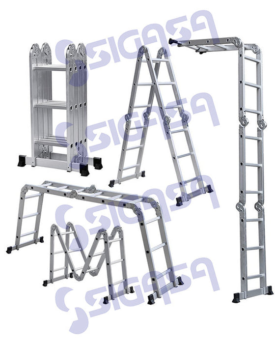 ESCALERA ARTICULADA/ MULTIPOSICIONES 13 ESC (1.75/3.55mts) CUPRUM D2095-13, CMP-ESCALERAS, SIGASA, SIGASA