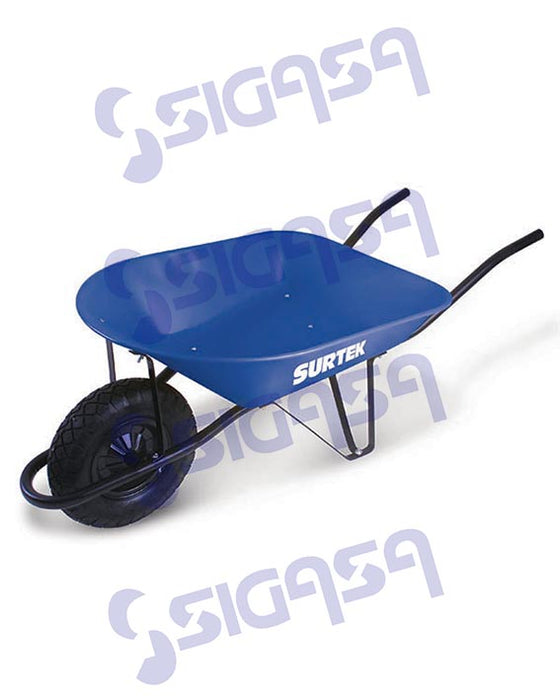 CARRETILLA SURTEK CAT50S (PVL) 5 PIES AZUL RUEDA SOLIDA