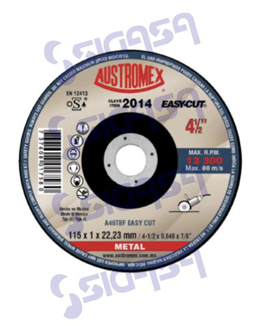 DISCO 2014 PLANO 4-1/2x1mmx7/8, AUSTROMEX, SIGASA, SIGASA