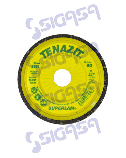 DISCO 2990 4-1/2x7/8 # 80 SUPERLAM ZIRCONIO, AUSTROMEX, SIGASA, SIGASA