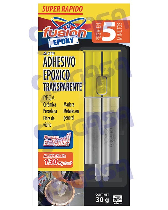 plastiacero fusion ajt5 jeringa transparente 5 min 30gms (s5-28) - SIGASA