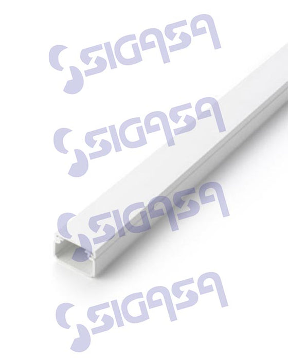 CANALETA BLANCA 16 x 19mm (1 vía) 2.00 mts