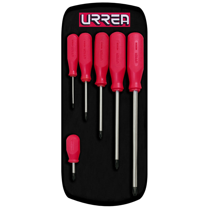 Jgo urrea 9600ar c/6 desarmadores serie r phillips - Sigasa