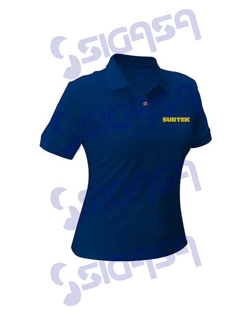 playera surtek spodzm polo dama azul mediana - SIGASA