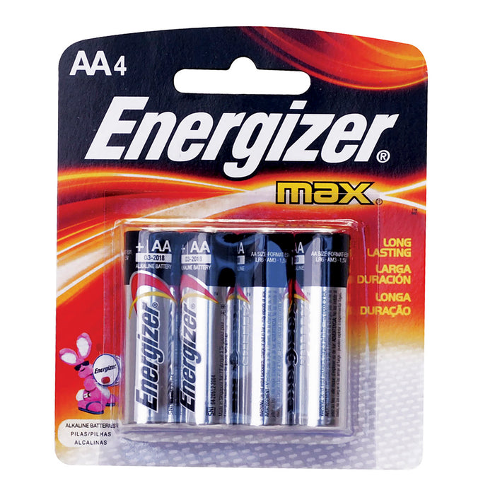 PILA ENERGIZER ALCALINA AA (PVL) E91BP-4 BLISTER C/4 PILAS