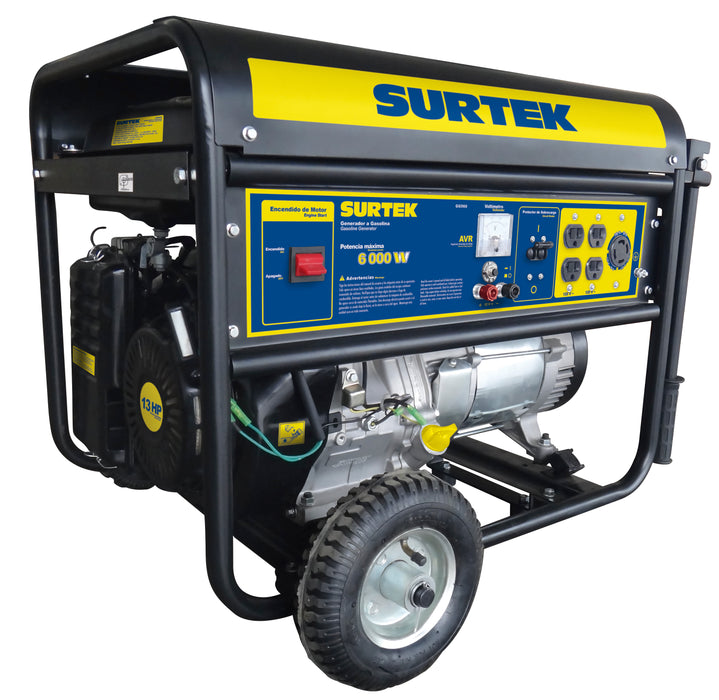 generador surtek (pvl) gg560 a gasolina 13hp/6000 w/4 tiempos/390cc - SIGASA