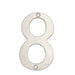 NUMERO LOCK L6808CS "8" CROMO SATIN 4"