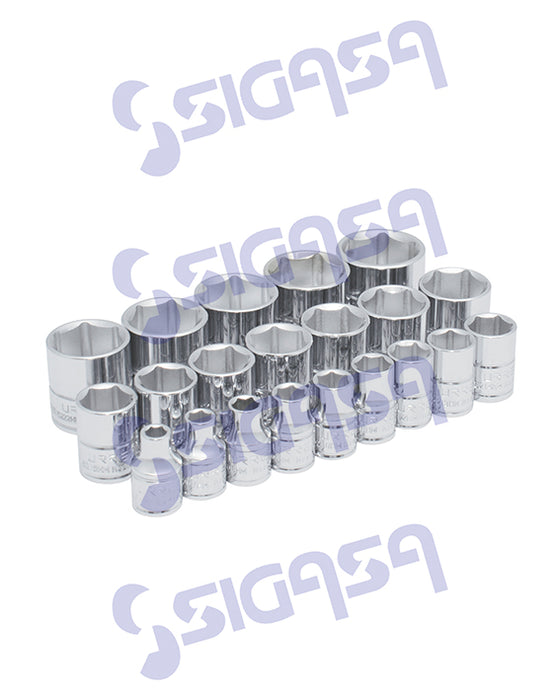 JGO URREA 52211 DADOS METRICOS 3/8" 6P C/2 PZAS