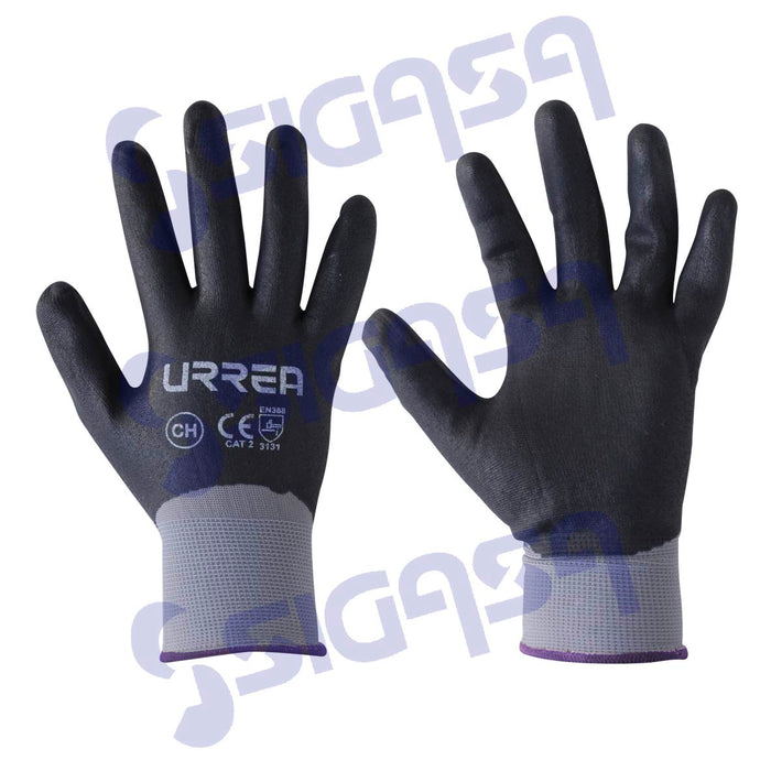 GUANTE URREA USGNX (SP1) NYLON GRIS C/POLIURETANO EXTRA GRANDE