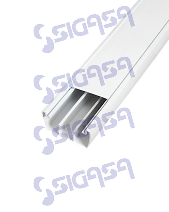 CANALETA BLANCA 15 x 60mm (3vías) DE PISO 2.00 mts***