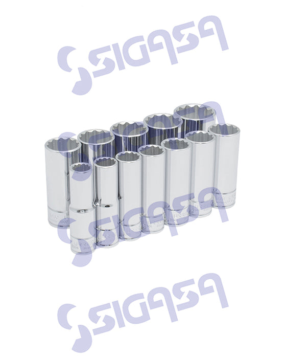 JGO URREA 54107 DADOS LARGOS 12 PZA 1/2 STD