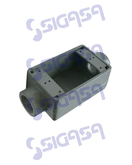 CONDULET RECTANGULAR FSC- 34 3/4 (2 SALIDAS/PASO), CONDULETS OVALADOS Y CUADRADOS, SIGASA, SIGASA