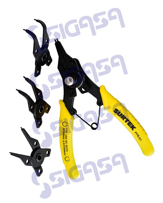 PINZA SURTEK PFR01 P/ANILLOS C/3 PUNTAS INTERCA — SIGASA