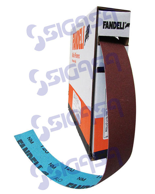 LIJA ROLLO J-74 # 120 (38mm x 45.72mt) PLOMERO FANDELI - SIGASA